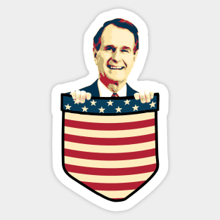 George H W Busch In My Pocket Sticker